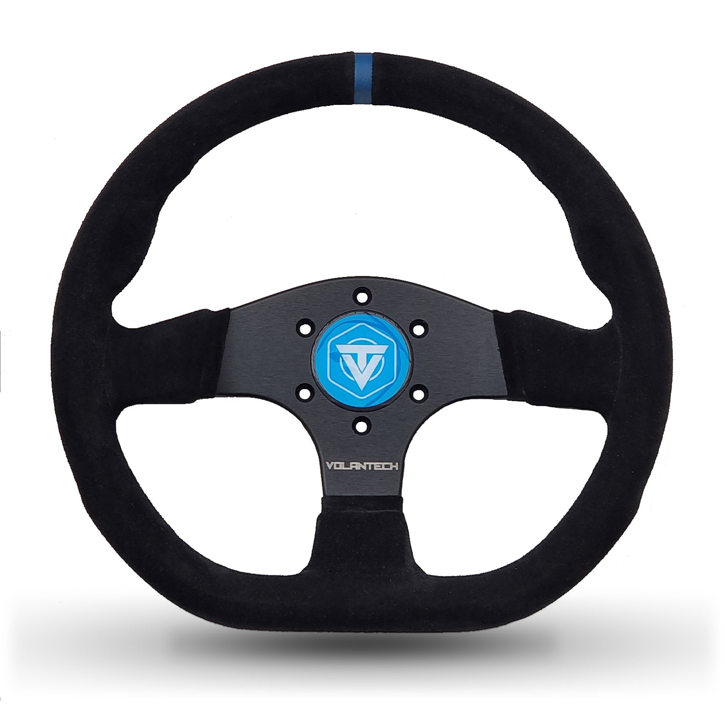 Volantech Duo Blue Flat Bottom 330mm Suede Racing Steering Wheel