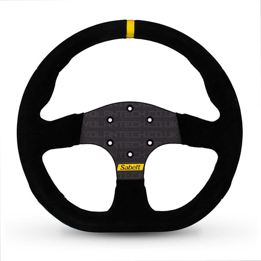 Volante Sabelt SW-733 de 330 mm con fondo plano de ante