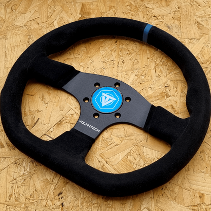 Volantech Duo Blue Flat Bottom 330mm  Suede Racing Steering Wheel